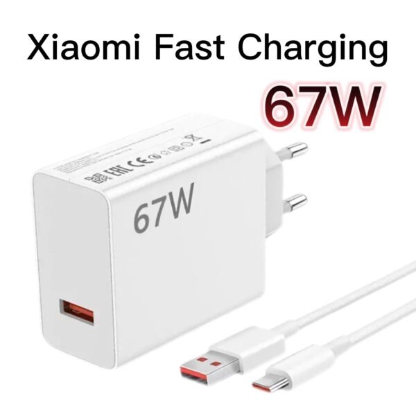 67W UK Plug Xiaomi Charger Set – HyperCharge Technology for Xiaomi Phones & Laptops