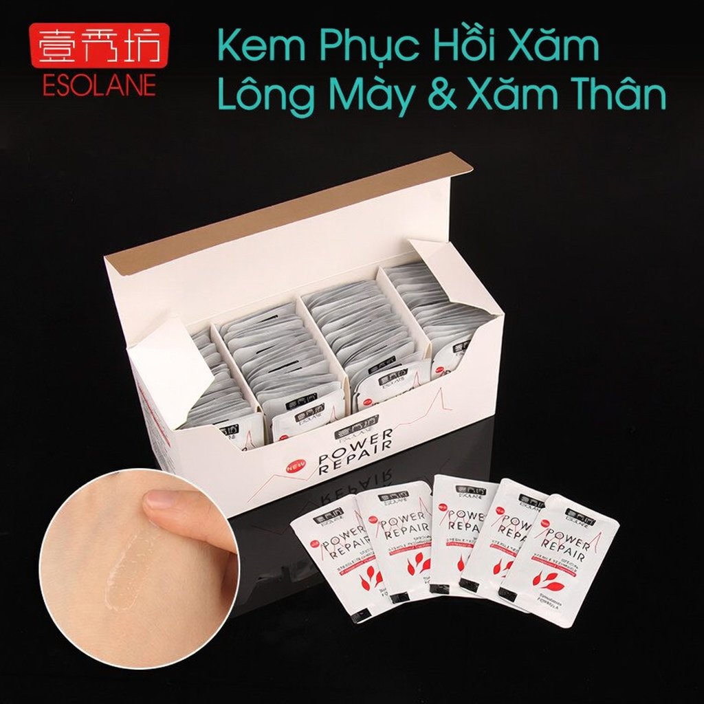 iD3ge ESOLANE Kem Phục Hồi Sau Phun Xăm 1g x 100 gói - Repair Cream Ngăn Ngừa Vảy - 图片 1
