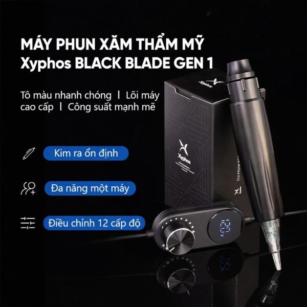 Máy Xăm Black Blade Gen 1 - Nâng Cấp Động Cơ Và Sức Mạnh Mới