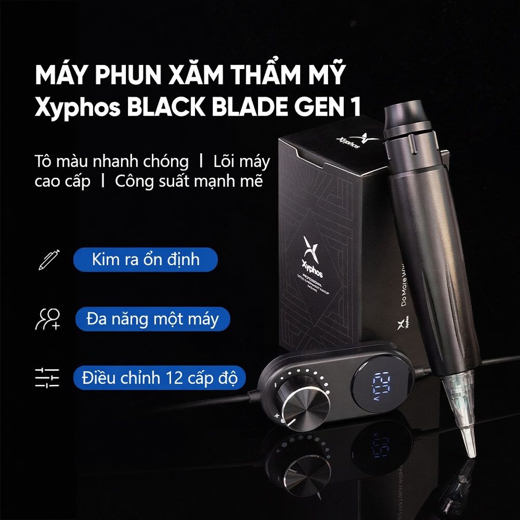 主图1 Máy Xăm Black Blade Gen 1 - Nâng Cấp Động Cơ Và Sức Mạnh Mới - Image 1