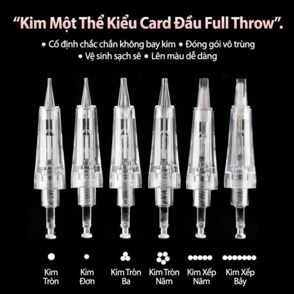 Kim Một Thể Card Đầu Full Throw Cao Cấp - Lên Màu Dễ, Cố Định Chắc Chắn