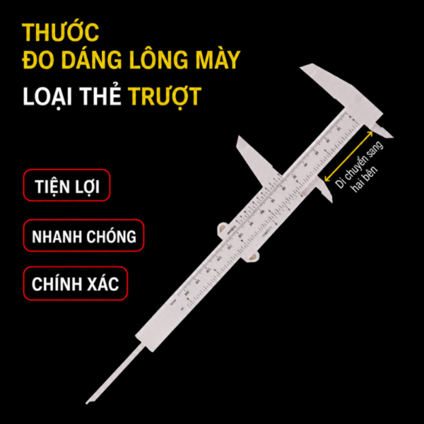 Thước Đo Dáng Lông Mày Chính Xác - Thước Kẹp Đo Lông Mày