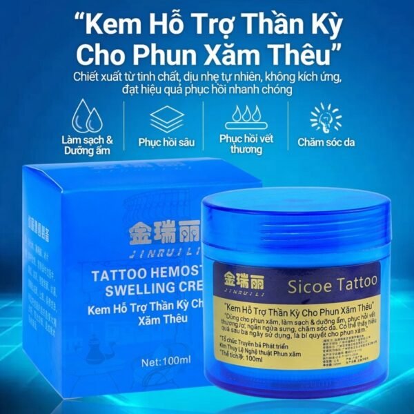 Kem Hỗ Trợ Thần Kỳ Sau Phun Xăm Thêu Jinrui Li 100ml