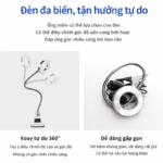 Đèn LED Kẹp Bàn Cao Cấp 7W/5W - Ánh Sáng Lạnh Ấm 2 Chế Độ - 图片 4