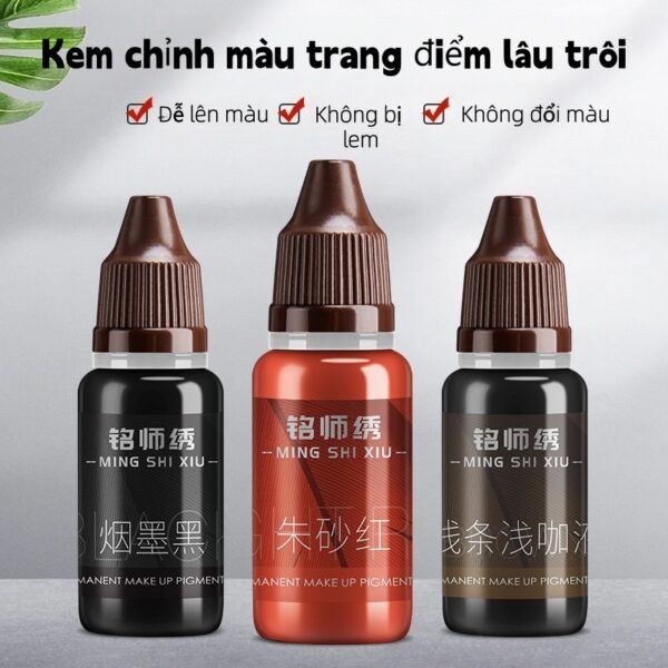 Mực Phun Xăm Míng Shī Xiù Cao Cấp - Bộ Màu Chỉnh Sửa Trang Điểm Lâu Trôi