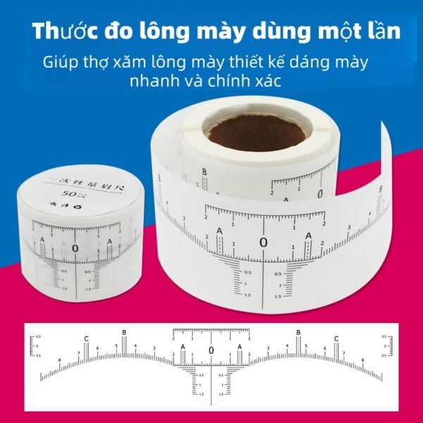 Thước Đo Lông Mày Dùng Một Lần - Cuộn 50 Miếng