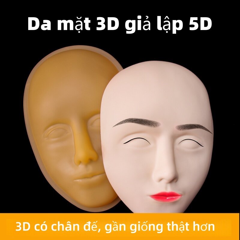 主图_01 Da Mặt 3D Giả Lập 5D - Mô Hình Tập Phun Xăm Cao Cấp - Image 1