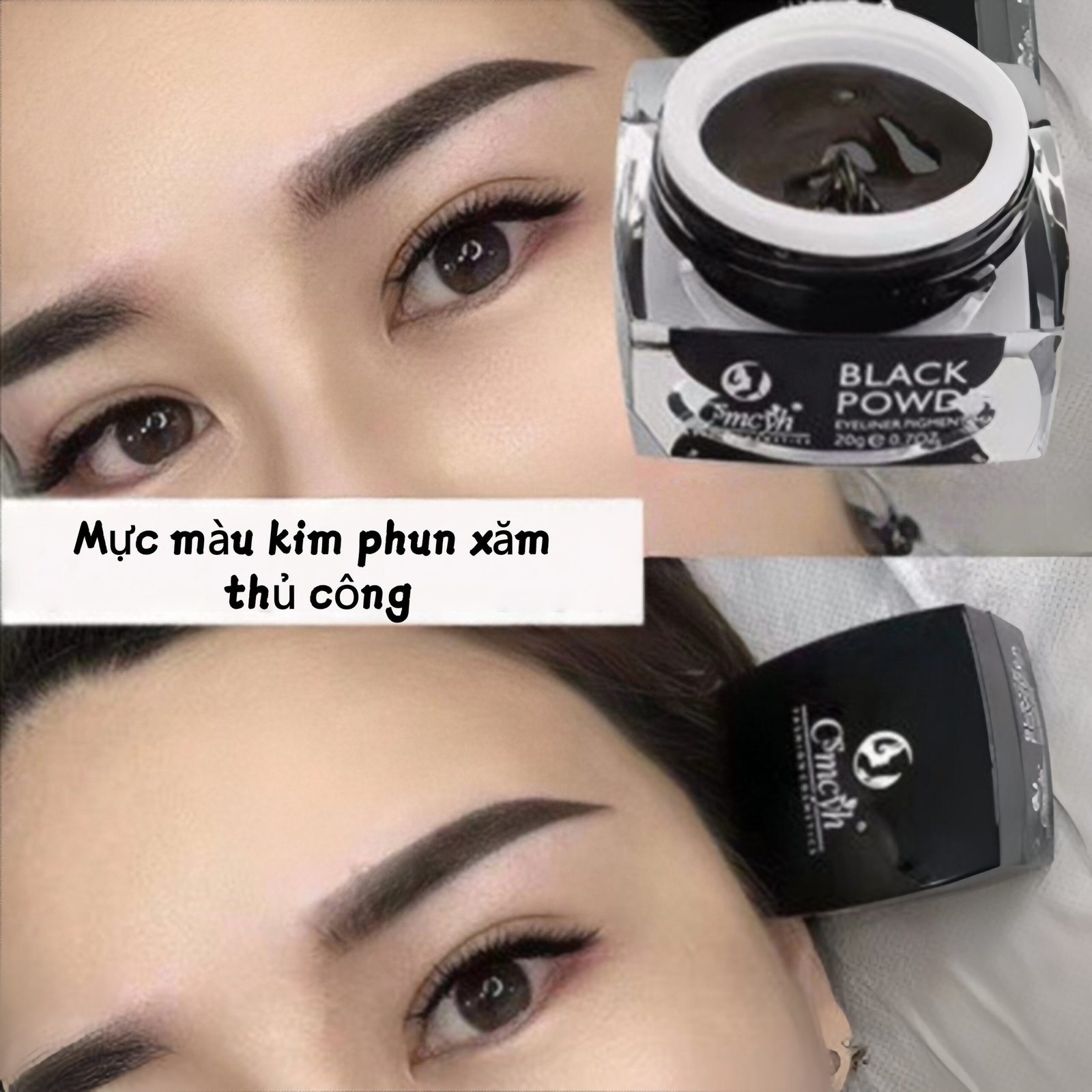 主图_01 Mực Bột Đen CSmcyh - Mực Phun Xăm Mày Thủ Công Black Powder - Ảnh 1