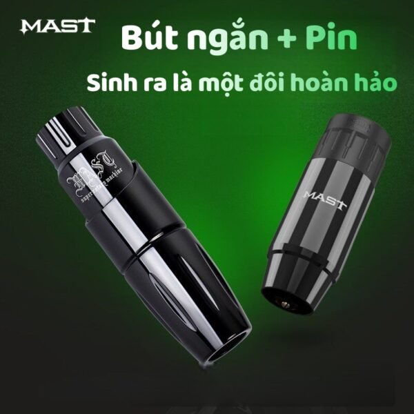 Máy Xăm MAST Bút Ngắn + Pin - Máy Phun Xăm Mini Cao Cấp