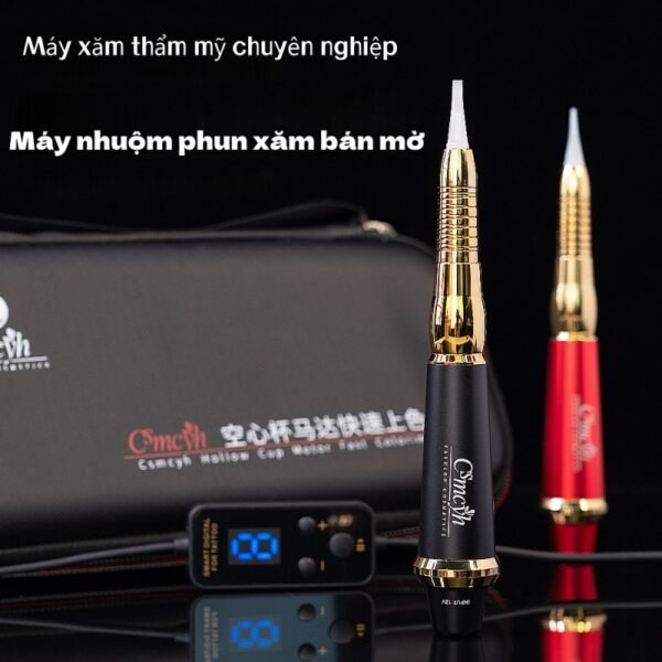 Máy Thêu Xăm PMU Cao Cấp CSmcyh - Hollow Cup Motor, Lên Màu Siêu Tốc