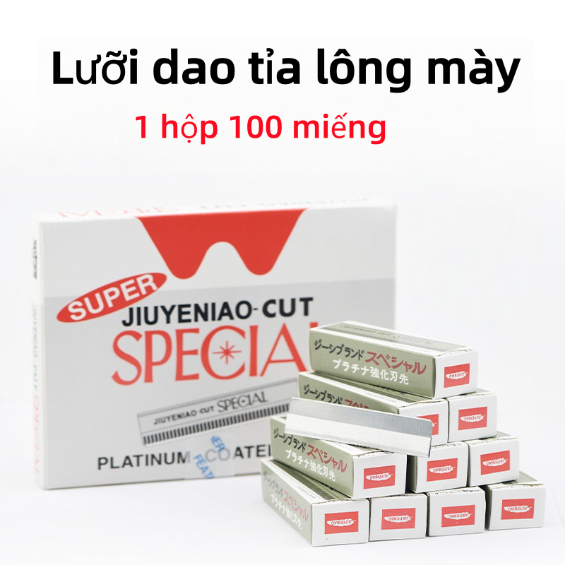 主图_01 Lưỡi Dao Cạo Lông Mày - Dao Tỉa Chân Mày Thép Không Gỉ hộp lớn/100 miếng - Image 1